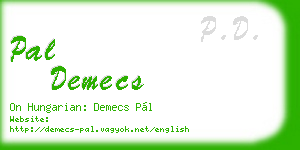 pal demecs business card